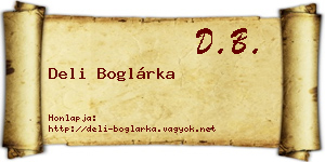 Deli Boglárka névjegykártya
