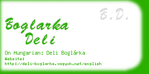 boglarka deli business card